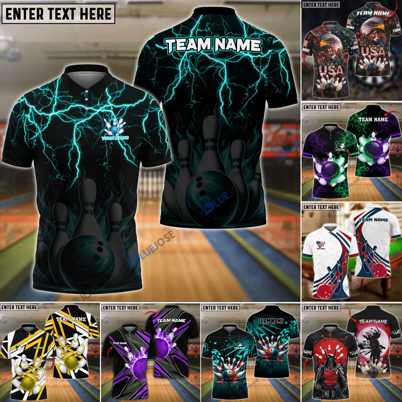 BlueJose Bowling Custom Name 3D Shirt