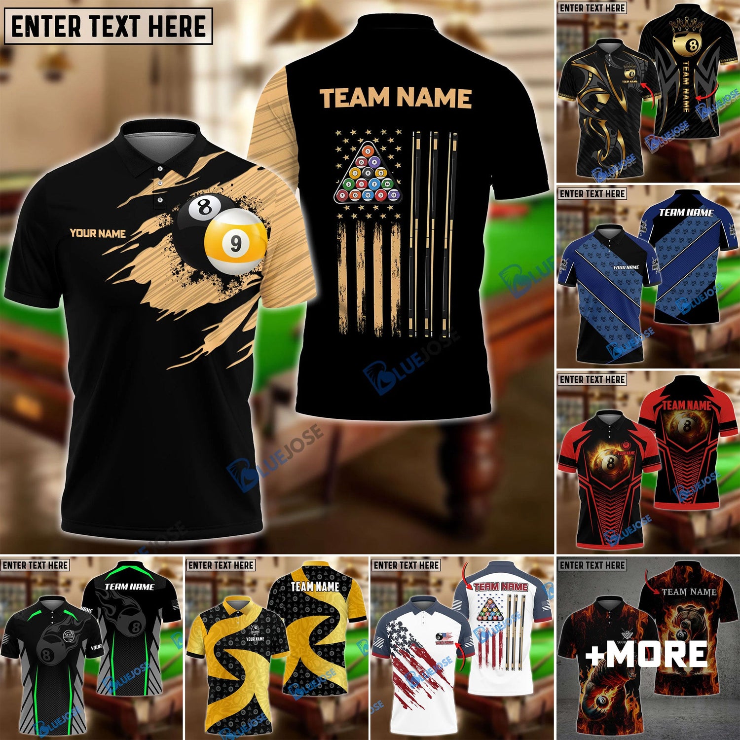 BlueJose Billiards Shirts