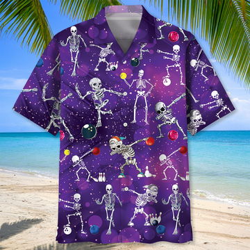 BlueJose Bowling Skeleton Hawaiian Shirt