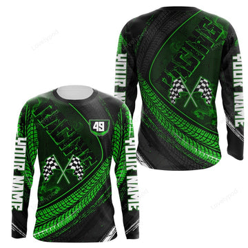 BlueJose Personalized Patriotic Motocross Extreme Racing 3D Shirt