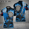 BlueJose Darts Dartboard Flame Hitting Target Personalized Name, Team Name Shirt (4 Colors)