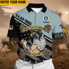 BlueJose Personalized Premium Multiple US Military Services Veteran Polo Shirt