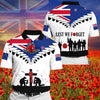 BlueJose Premium Lest We Forget Polo Shirt
