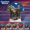 BlueJose Premium Personalised U.S Multiple Service Veteran Polo Shirt