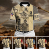 BlueJose Premium U.S Multiple Service Veteran Polo Shirt
