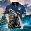 BlueJose Premium U.S Multiple Service Veteran Polo Shirt