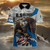 BlueJose Premium U.S Multiple Service Veteran Polo Shirt