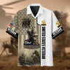 BlueJose Premium U.S Multiple Service Veteran Polo Shirt