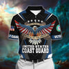 BlueJose Premium U.S Multiple Service Veteran Polo Shirt