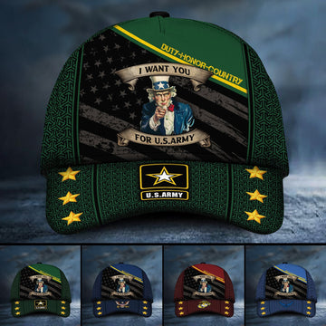 BlueJose Premium Multiple US Military Services Veteran 3D Cap PVC281201