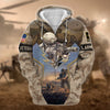 BlueJose Unique U.S. Army Veteran Zip Hoodie