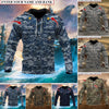 BlueJose Premium Multiple US Military Services Veteran Personalize Hoodie