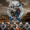 BlueJose Premium U.S Multiple Service Veteran Zip Hoodie