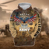 BlueJose Unique U.S. Army Veteran Zip Hoodie