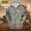BlueJose Premium Personalised US Veteran Zip Hoodie Fleece