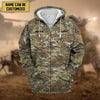 BlueJose Premium Personalised US Veteran Zip Hoodie Fleece