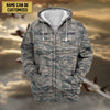 BlueJose Premium Personalised US Veteran Zip Hoodie Fleece