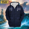 BlueJose Premium Personalised US Veteran Zip Hoodie Fleece