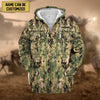 BlueJose Premium Personalised US Veteran Zip Hoodie Fleece