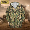 BlueJose Premium Personalised US Veteran Zip Hoodie Fleece