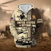BlueJose Premium US Veteran Zip Hoodie