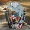 BlueJose Premium Freedom Is Not Free US Veteran Zip Hoodie