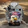 BlueJose Premium Honoring All Who Served US Veteran Zip Hoodie