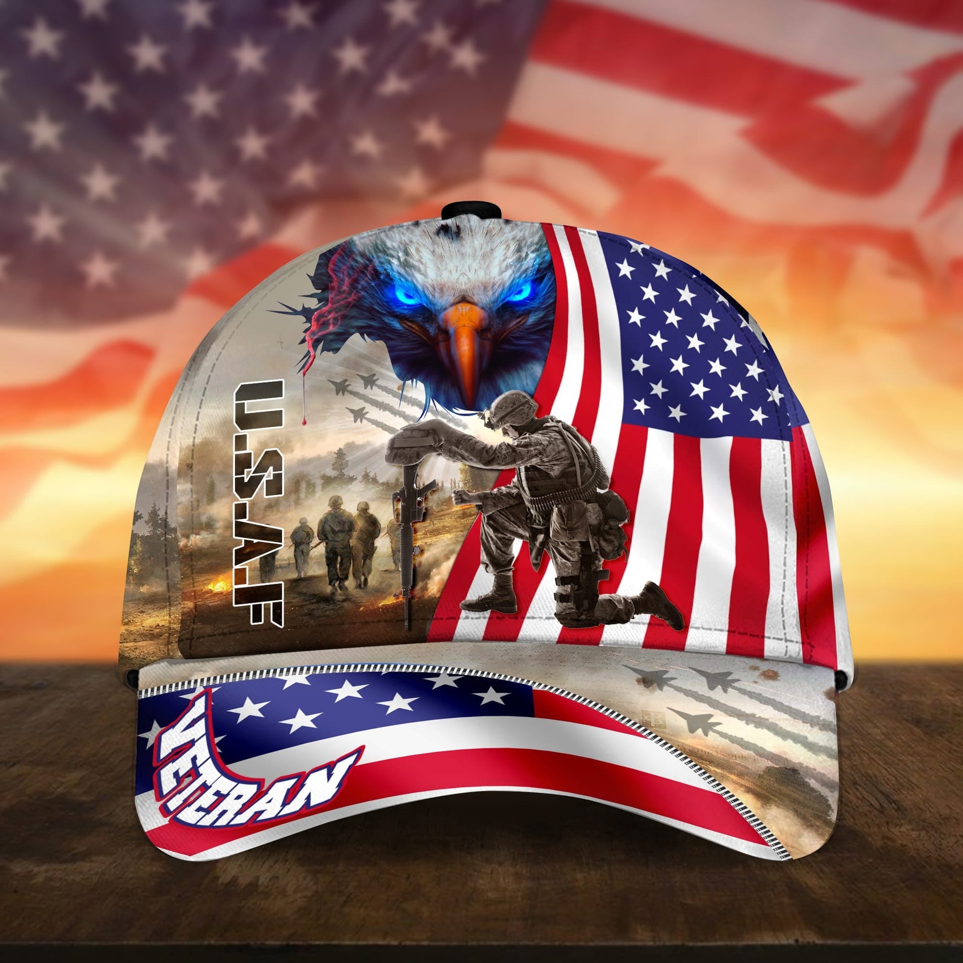 BlueJose Premium Proudly Served US Veteran Cap APVC310702