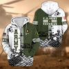 BlueJose Premium Proudly Served US Veteran Zip Hoodie