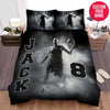 BlueJose Personalized Basketball Player In Smoke Custom Name Duvet Cover Bedding Set