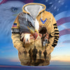 BlueJose Premium Honoring All Who Served US Veteran Zip Hoodie