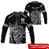 BlueJose Darts & Octopus Pattern Personalized Name, Team Name Hoodie