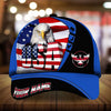 BlueJose Premium Unique United States Of America Eagle Patriotic Cap Technicolor Personalized