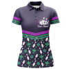 BlueJose Purple Bowling Ball And Pins Pattern Customized Name All Over Printed Shirt For Women