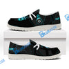 BlueJose Billiards 8 Ball Flame Luxury White Canvas Loafer Shoes (4 Colors)