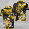 BlueJose Bowling And Pins Abstract Grunge Texture Cross Multicolor Personalized Name, Team Name 3D Shirt