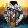 BlueJose Customized Name Deer Hunting Camo 3D Hoodie (3 Colors)