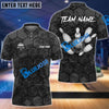 BlueJose Bowling And Pins Hexagon Strike Customized Name 3D Shirt ( 6 Colors)