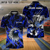 BlueJose Bowling And Pins Soaring Eagle Customized Name 3D Shirt (6 Colors)