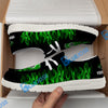 BlueJose Billiards 8 Heavenly Flame Green White Canvas Loafer Shoes