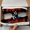 BlueJose Billiards 8 Heavenly Flame Red White Canvas Loafer Shoes