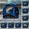 BlueJose Fishing Blue Water Outdoor Personalized Name Classic 3D Cap (13 Breeds)