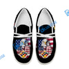 BlueJose Billiards 9 Ball Rack USA Eagle White Canvas Loafer Shoes