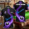 BlueJose Billiards Ball 8 Fire Racing Road Personalized Name, Team Name Unisex Shirt (6 Colors)