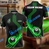 BlueJose Billiards Ball 8 Fire Racing Road Personalized Name, Team Name Unisex Shirt (6 Colors)