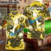 BlueJose Billiards Ball 8 Flame Skeleton Personalized Name, Team Name Shirt (6 Colors)