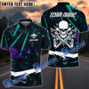 BlueJose Darts Skull Racing Style Personalized Name, Team Name Shirt (4 Colors)