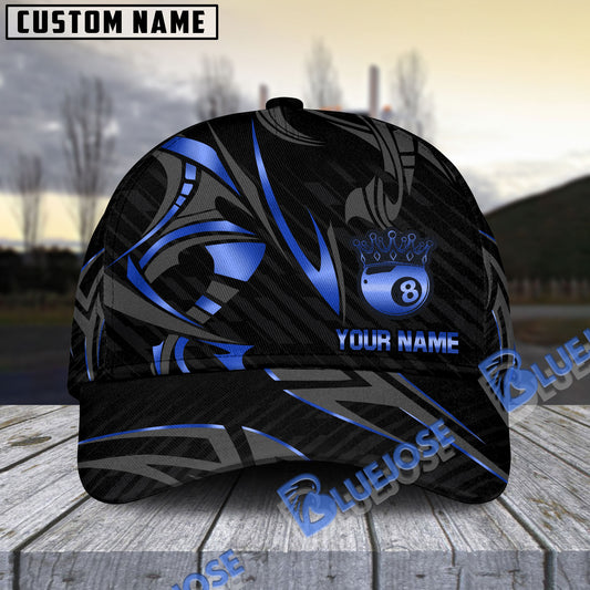 BlueJose Billiards Ball 8 Crown Personalized Name Cap (4 colors)
