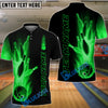 BlueJose Bowling And Pins Flame Customized Name 3D Shirt (6 Colors)