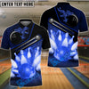 BlueJose Bowling And Pins Flame Dot Strike Customized Name 3D Shirt (4 Colors)